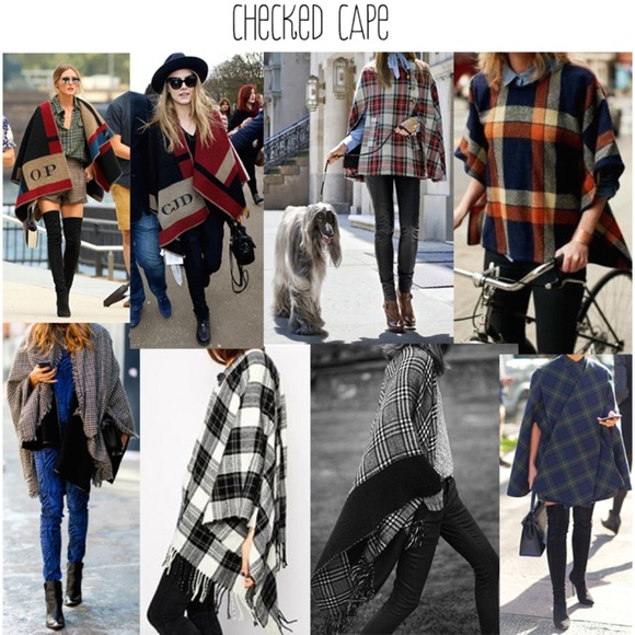 Topshop Jackets & Blazers - Plaid winter cape Top Shop